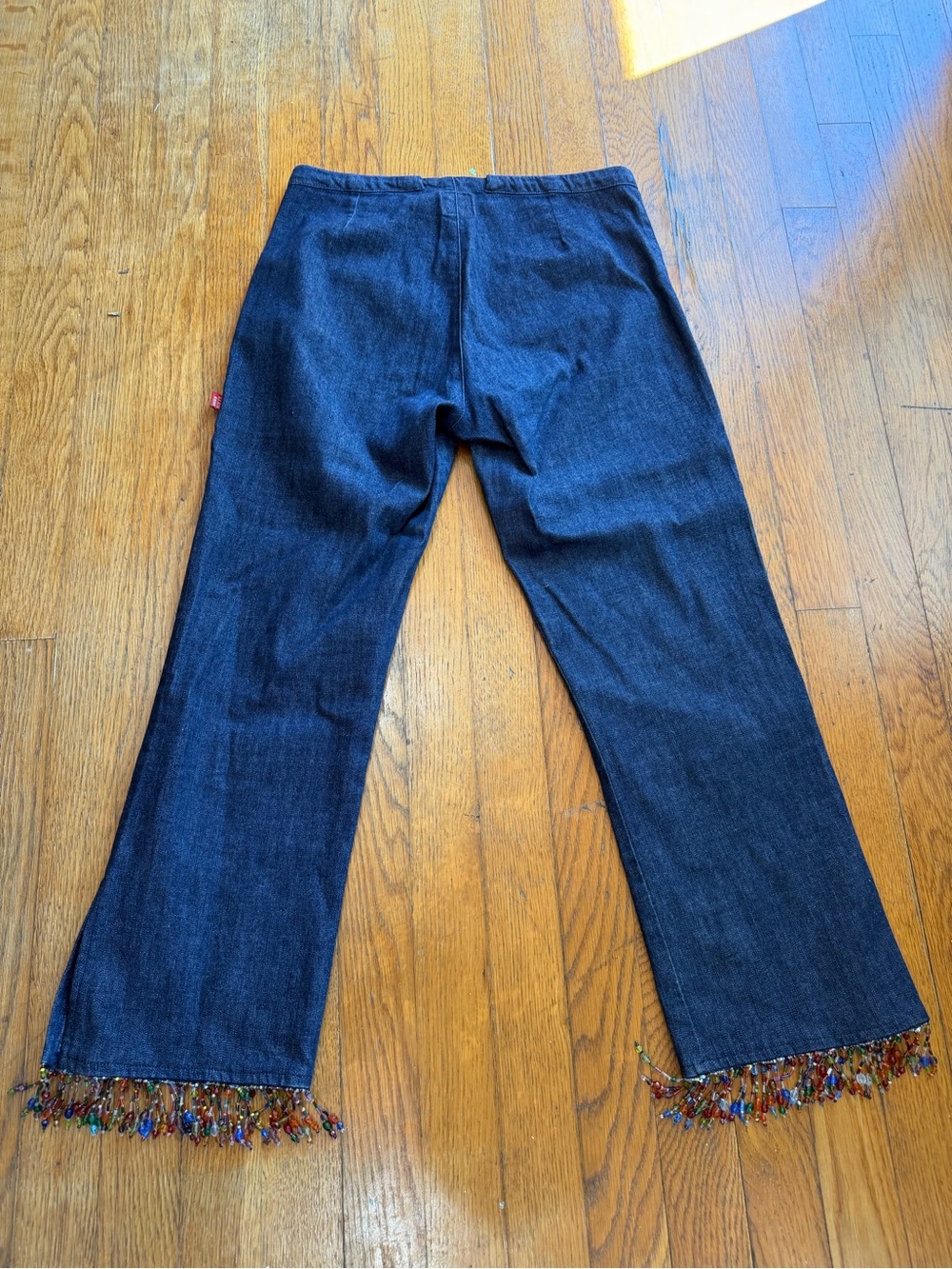 RARE Miss Sixty Jean capri with beaded fridge bottoms - Picture 2 of 14